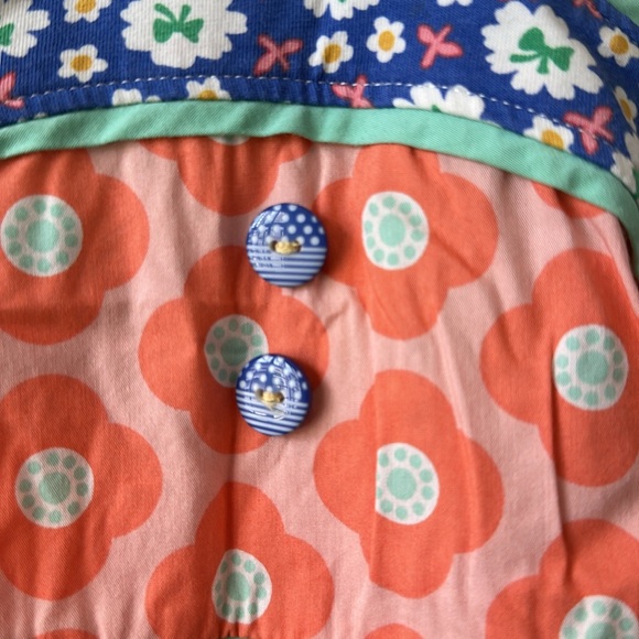 Matilda Jane Orange Flower Crisscross back peplum top 6 - Picture 5 of 8